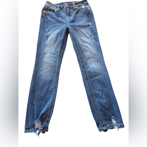 MISS ME.   Blue Skinny Jeans Sleek Fit - Picture 1 of 8